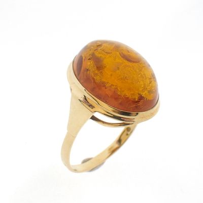 Image 1 of Gold ring with amber | Vintage