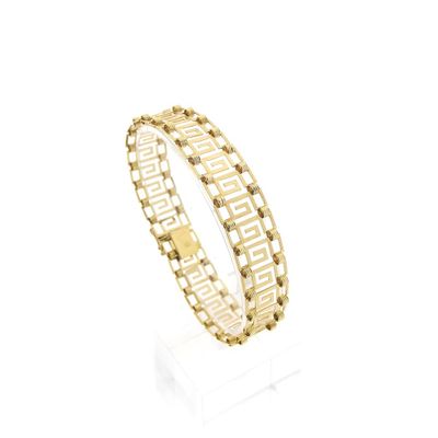 Gold meander link bracelet Image 1 of Gold meander link bracelet