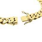 Image 5 of 18K gold flat gourmet link bracelet | 22 cm