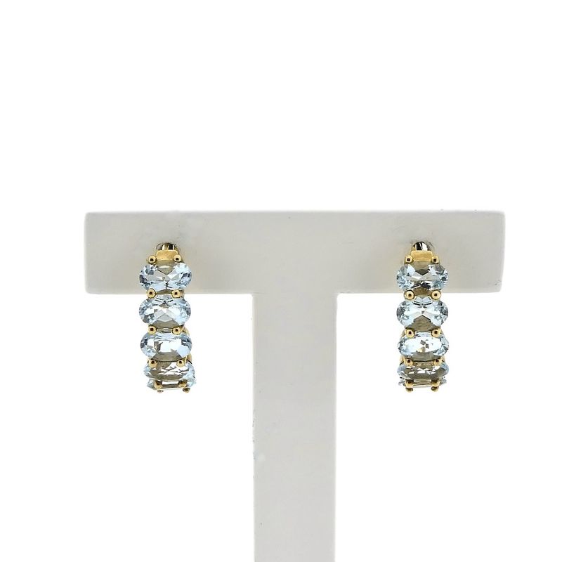 Image 3 of 9 carat aquamarine stud earrings
