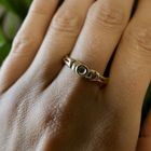 Image 11 of Gold solitaire ring with diamond; 0.025 ct.