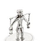 Image 3 of Antique silver statuette of a man with a yoke