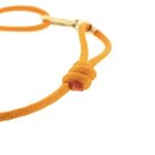 Image 5 of Forever Knots® Handmade Orange Satin Bracelet with Gold Link