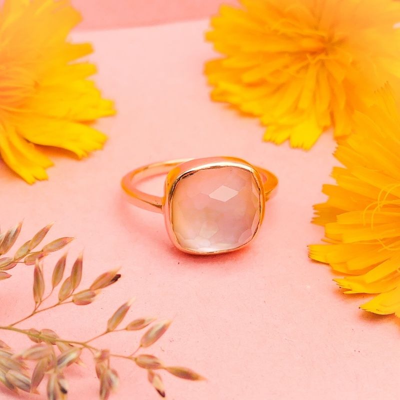 Image 7 of Rose gold ring with moonstone
