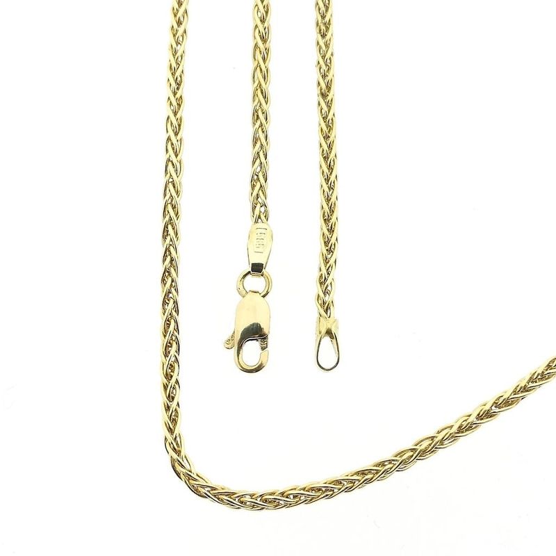 Image 1 of Gold square foxtail link chain