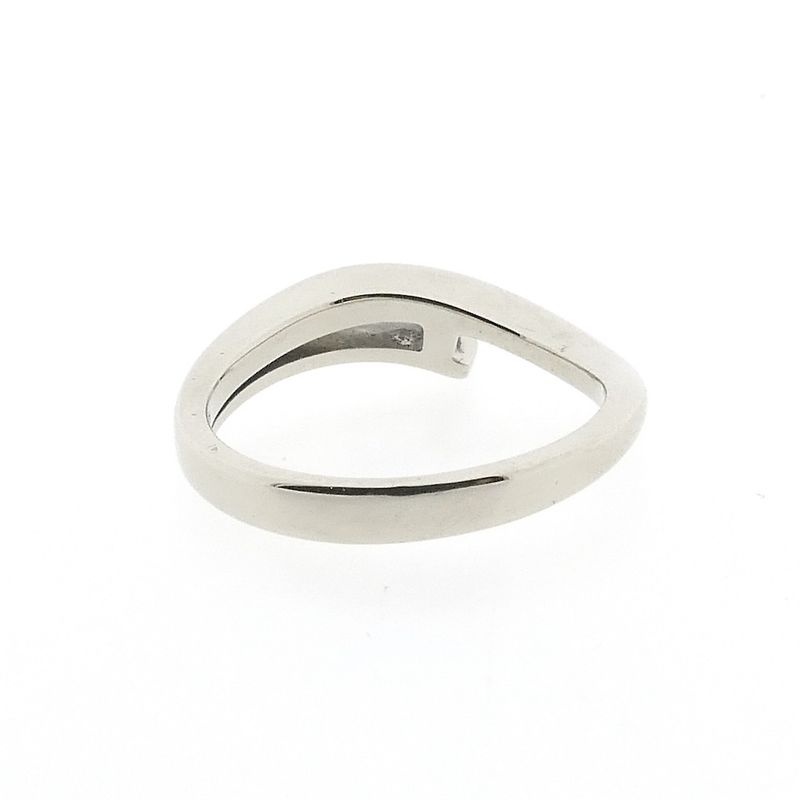 Image 4 of White gold solitaire ring with diamond | 0.03 ct.