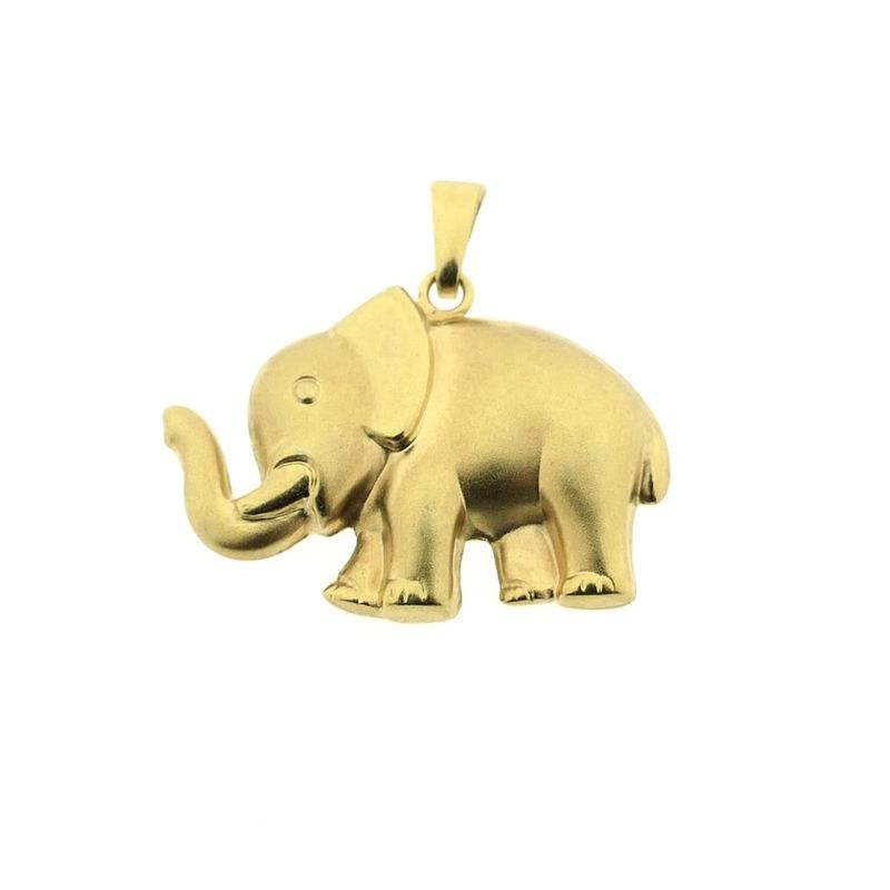 Image 1 of Gold elephant pendant