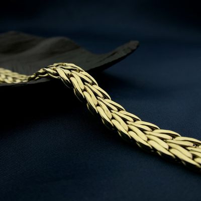 Image 2 of Gold braided bracelet | 19 cm