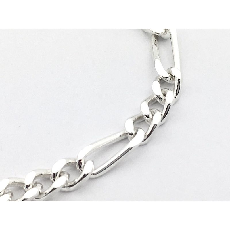 Image 2 of Silver Figaro link bracelet; Men | 21 cm