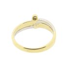 Image 8 of Two-tone gold solitaire ring with diamond; 0.02 ct.