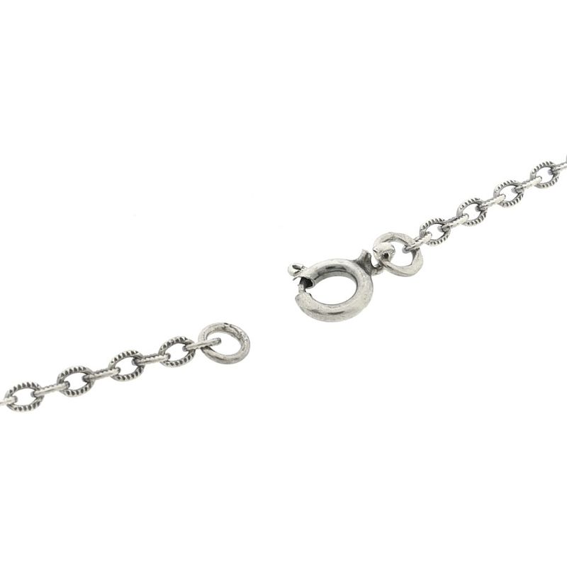 Image 4 of Silver anchor link chain with fixed pendant