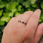 Image 4 of Gold ring with sapphire and diamond | 0.015 ct.