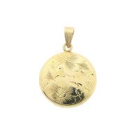 Vintage gouden medaillon hanger; Floraal design