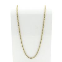 Golden twisted link chain.