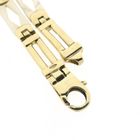 Image 4 of Two-tone gold link bracelet with diamonds