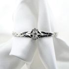 Image 10 of White gold cobra link bracelet with diamonds