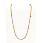 Image 1 of Bicolor Gold Marine/Fantasy Link Necklace with Zirconia