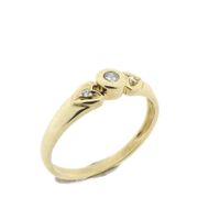 Golden fantasy ring set with diamond | 0.04 ct.