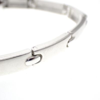 Image 2 of Silver smooth link bracelet | 19 cm