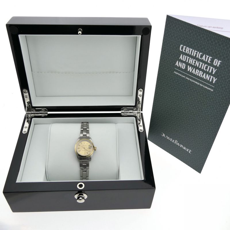 Image 21 of Rolex Datejust 26mm 69173; 18k gold/steel women's watch