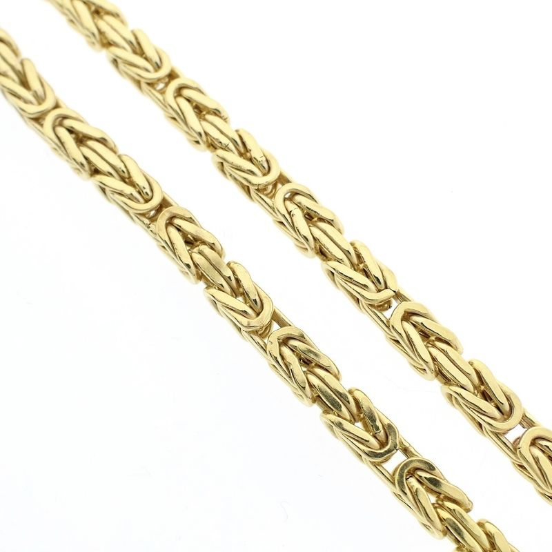 Image 3 of Gold square king chain | 70 cm