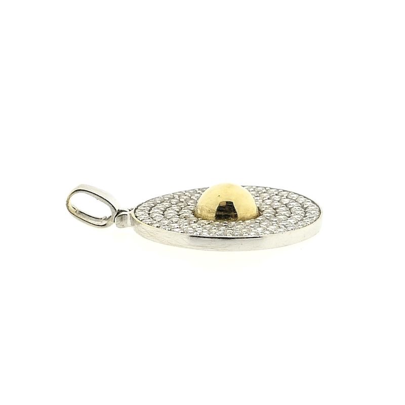 Image 4 of Two-tone gold pendant with zirconia
