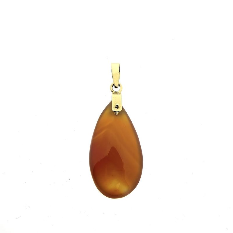 Image 1 of Gold pendant with carnelian bandagate