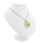 Image 10 of Gold heart pendant with zirconia