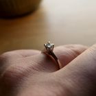 Image 7 of White gold solitaire ring with 0.14 ct diamond.