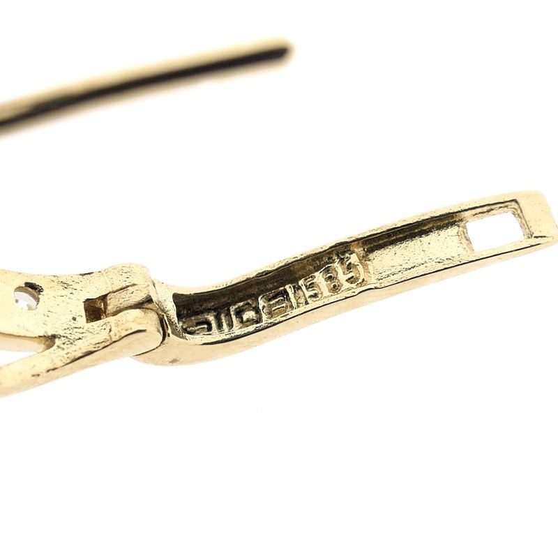 Image 7 of Gold stud earrings with zirconia