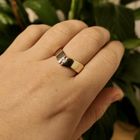 Image 10 of Two-tone gold ring with diamond