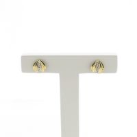 Two-tone gold stud earrings