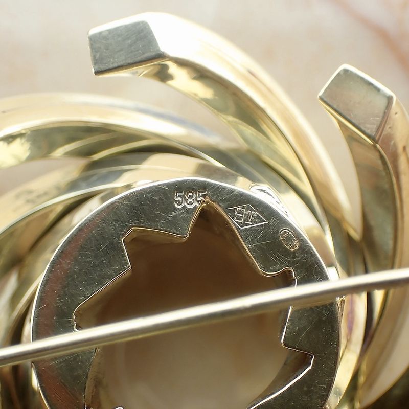 Image 4 of Golden fantasy brooch; Vintage