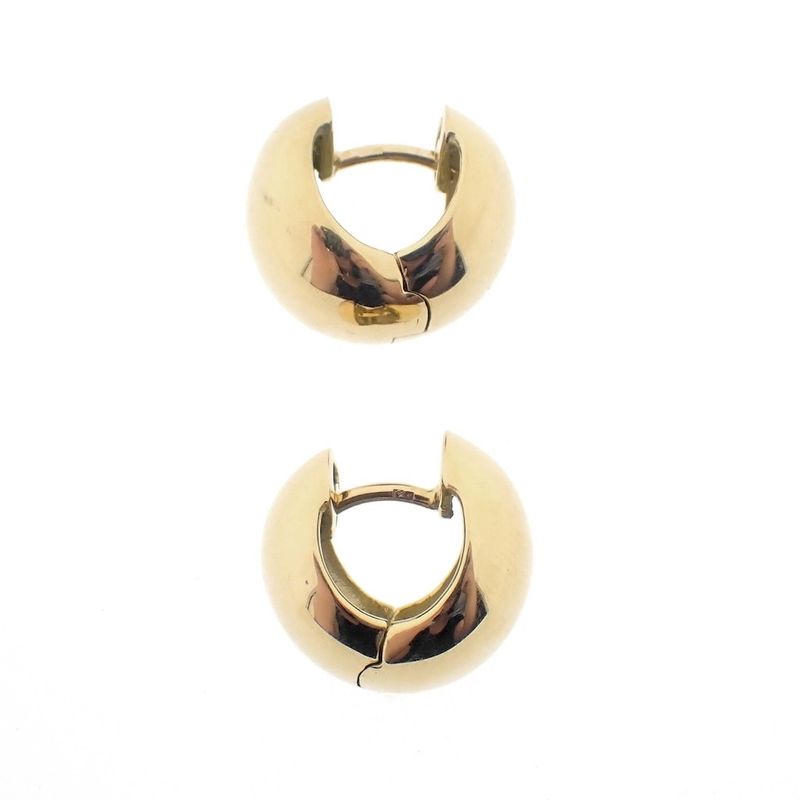Image 3 of Gold wide earrings | Ø 14.5 mm
