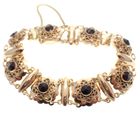 Image 1 of Vintage gold bracelet with garnet | 17 cm