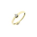 Image 2 of Gold solitaire ring with zirconia