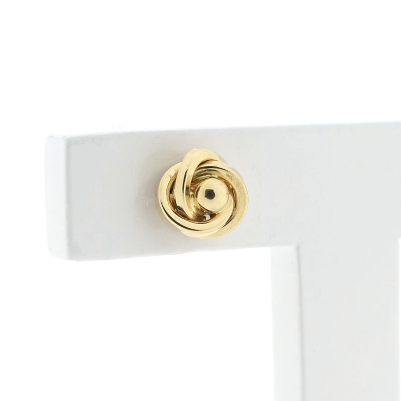 Image 4 of Vintage gold flower-shaped stud earrings