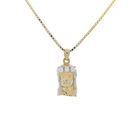 Image 7 of Gold pendant of Christ with zirconia stones