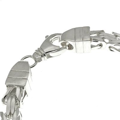 Image 2 of Silver wide king bracelet | 25 cm