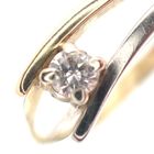 Image 4 of Two-tone gold solitaire ring with diamond; 0.10 ct.