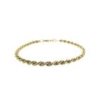 Image 1 of Gold twisted link bracelet | 20 cm