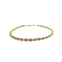 Gold twisted link bracelet | 20 cm