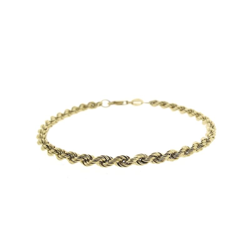 Image 1 of Gold twisted link bracelet | 20 cm