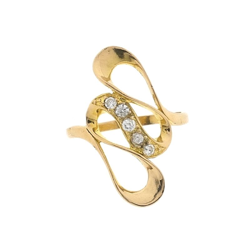 Image 6 of 21 carat gold fantasy ring with zirconia