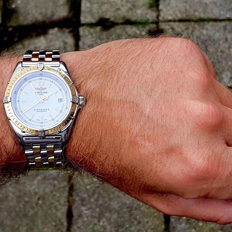 Image 8 of Breitling Antares; Men's watch on pilot strap