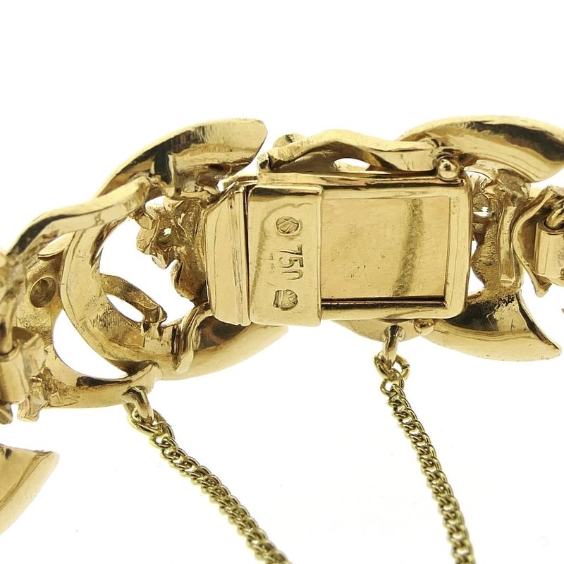 Image 4 of Gold bracelet with diamonds; 0.80 ct.