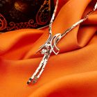 Afbeelding 2 van Witgouden ketting met vaste hanger; Saffier