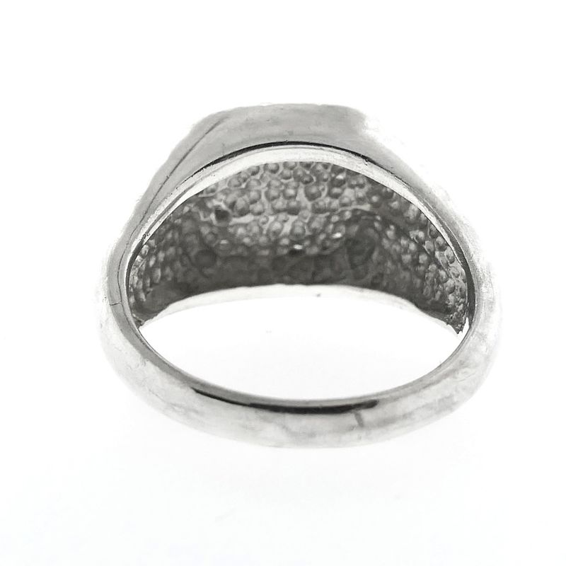 Image 3 of Silver men's ring with dollar sign