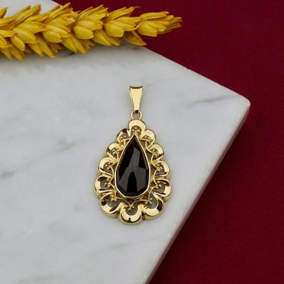 Image 2 of Vintage gold pendant with garnet