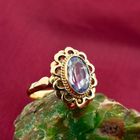 Afbeelding 2 van Gouden ring met aquamarijn